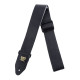 Tracolla in Pelle Nera Italiana Larga 5 cm Tri-Glide