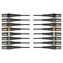 OC14 Frusta 8 Cavi XLR Maschio/XLR Femmina 5 m