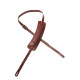 M25-BRG Tracolla Vintage-Style in pelle conciata al vegetale Burgundy 5/8"