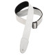 M7GP-WHT Tracolla in pelle con retro in polipropilene White 2"