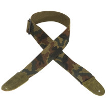 MC8-CAM Tracolla in cotone Camoflage con terminali in pelle scamosciata Forest Green 2"