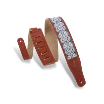 MSJ26-RST Tracolla in pelle scamosciata Woven Rust 2 1/2"