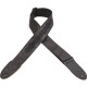 MSS7GPE-004 Tracolla in pelle con retro in polipropilene Black Embroidered 2"
