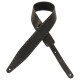 MV317ST-BLK Tracolla in pelle conciata al vegetale con inserti metallici Black 2 1/2"