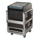 G-TOUR-GRC-1406 Flight Case 14U + 6U Road Console Rack