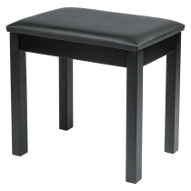 GFW-KEYBENCH-WDBK Panchetta in legno nera per tastiera o pianoforte con seduta imbottita