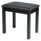 GFW-KEYBENCH-WDBK Panchetta in legno nera per tastiera o pianoforte con seduta imbottita