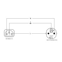 S/1200 EU STND Cavo di Alimentazione Spina Schuko / Presa IEC-VDE