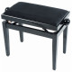 PB/010 BK L Panca in Legno Nero Lucido per Pianoforte