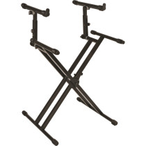 QL/742 Supporto Professionale per 2 Tastiere con Struttura "X" e Telaio Doppio