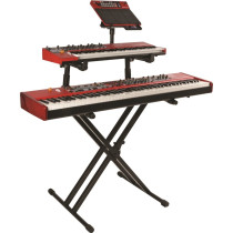 QL/742 Supporto Professionale per 2 Tastiere con Struttura "X" e Telaio Doppio