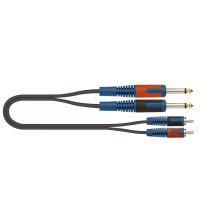 RKSA/130-1 2x Jack TS Mono 6.3 / 2x Spina Phono RCA 1 mt