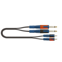 RKSA/130-1 2x Jack TS Mono 6.3 / 2x Spina Phono RCA 1 mt