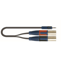 RKSA/192-2 Minijack TRS Stereo 3.5 / 2x Cannon XLR Maschio 2 mt