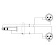 RKSA/192-2 Minijack TRS Stereo 3.5 / 2x Cannon XLR Maschio 2 mt