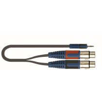 RKSA/194-2 Minijack TRS Stereo 3.5 / 2x Cannon XLR Femmina 2 mt
