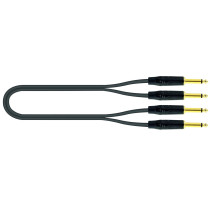 JUST/KEY-1 Cavo 2x Jack 6.3 TS Mono / 2x Jack 6.3 TS Mono 1 mt