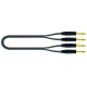 JUST/KEY-1 Cavo 2x Jack 6.3 TS Mono / 2x Jack 6.3 TS Mono 1 mt