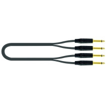 JUST/KEY-2 Cavo 2x Jack 6.3 TS Mono / 2x Jack 6.3 TS Mono 2 mt
