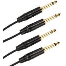 JUST/KEY-6 Cavo 2x Jack 6.3 TS Mono / 2x Jack 6.3 TS Mono 6 mt