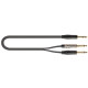 JUST/JS2JM-1 Cavo Jack 6.3 TRS Stereo / 2x Jack 6.3 TS Mono 1 mt