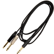 JUST/JS2JM-1 Cavo Jack 6.3 TRS Stereo / 2x Jack 6.3 TS Mono 1 mt