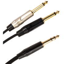 JUST/JS2JM-5 Cavo Jack 6.3 TRS Stereo / 2x Jack 6.3 TS Mono 5 mt