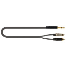JUST/JS2RCA-1 Cavo Jack 6.3 TRS Stereo / 2x Spina Phono RCA 1 mt