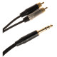 JUST/JS2RCA-1 Cavo Jack 6.3 TRS Stereo / 2x Spina Phono RCA 1 mt