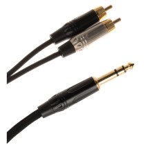 JUST/JS2RCA-5 Cavo Jack 6.3 TRS Stereo / 2x Spina Phono RCA 5 mt