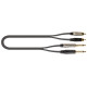 JUST/2RCA2J-1 Cavo 2x Jack 6.3 TS Mono / 2x Spina Phono RCA 1 mt