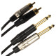 JUST/2RCA2J-1 Cavo 2x Jack 6.3 TS Mono / 2x Spina Phono RCA 1 mt