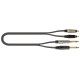 JUST/2RCA2J-2 Cavo 2x Jack 6.3 TS Mono / 2x Spina Phono RCA 2 mt