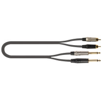 JUST/2RCA2J-5 Cavo 2x Jack 6.3 TS Mono / 2x Spina Phono RCA 5 mt