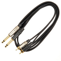 JUST/2RCA2J-5 Cavo 2x Jack 6.3 TS Mono / 2x Spina Phono RCA 5 mt