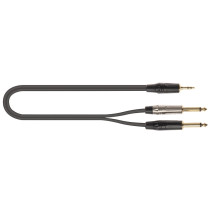 JUST/J352J-2 Cavo Minijack 3.5 TRS Stereo / 2x Jack 6.3 TS Mono 2 mt