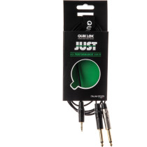 JUST/J352J-3 Cavo Minijack 3.5 TRS Stereo / 2x Jack 6.3 TS Mono 3 mt