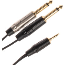 JUST/J352J-5 Cavo Minijack 3.5 TRS Stereo / 2x Jack 6.3 TS Mono 5 mt