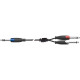 SX/4-5K Cavo Jack 6.3 TRS Stereo / 2x Jack 6.3 TS Mono 5 mt