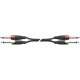 SX/275-2K Cavo 2x Jack 6.3 TS Mono / 2x Jack 6.3 TS Mono 2 mt
