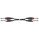 SX/275-2K Cavo 2x Jack 6.3 TS Mono / 2x Jack 6.3 TS Mono 2 mt