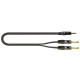 ITST/J352J-1 Cavo Minijack 3.5 TRS Stereo / 2x Jack 6.3 TS Mono 1 mt