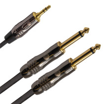 ITST/J352J-1 Cavo Minijack 3.5 TRS Stereo / 2x Jack 6.3 TS Mono 1 mt