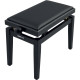 PB/100 BK S Panca in Legno Nero Satinato per Pianoforte