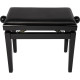 PB/100 BK L Panca in Legno Nero Lucido per Pianoforte