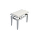 PB/100 WH S Panca in Legno Bianco Satinato per Pianoforte