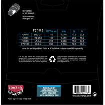 F70M4 Corde Focus per Basso Elettrico 45-105, Set/4