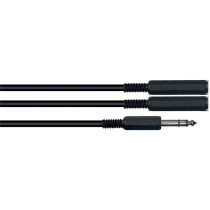 B2FST Cavo Y Stereo 2x TS (Mono) Femmina/1x Jack TRS (Stereo)
