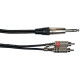 K02ST-3 Cavo Segnale Stereo 2x RCA maschio/Jack TRS 3 m