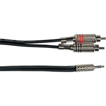 K06M-3 Cavo Segnale 2x RCA maschio/Mini Jack Stereo 3 m